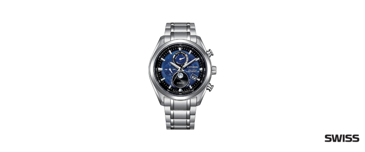 Citizen Tsukiyomi Radio Controlled Moonphase BY1010-81L 