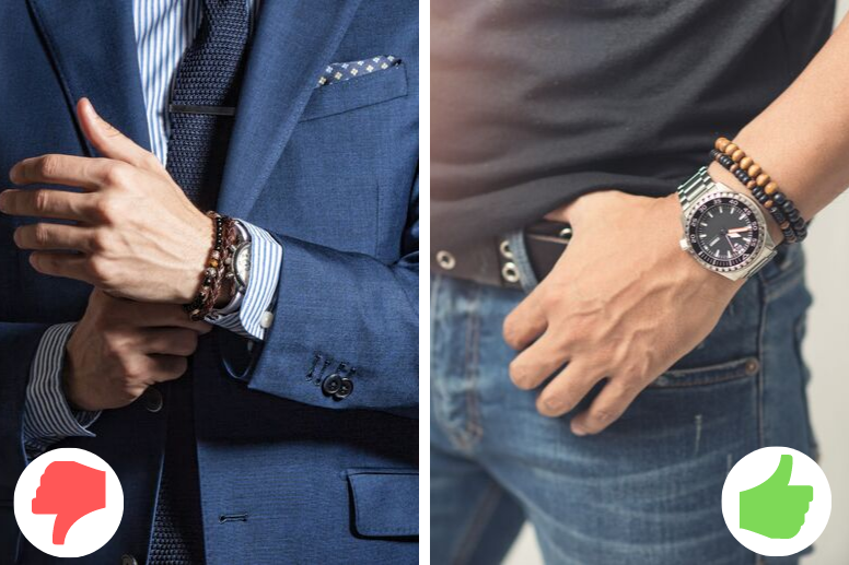 jak nie powinni nosić mężczyźni zegarka i bransoletki