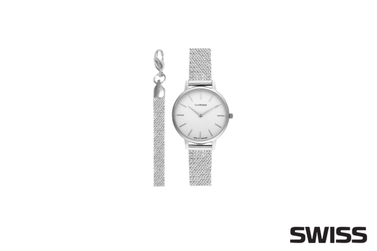 llarsen klasyczny zegarek damski srebrny 