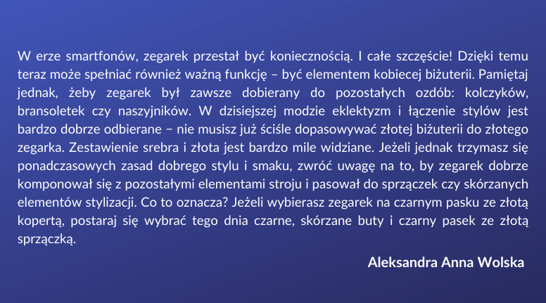 komentarz - zegarek do 400 zł