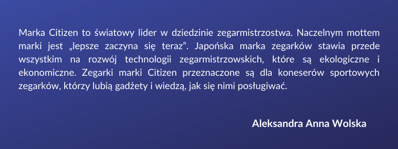 zegarki citizen co je wyróżnia