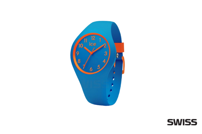 ice watch niebiesko pomaranczowy zegarek na komunie dla chlopaka
