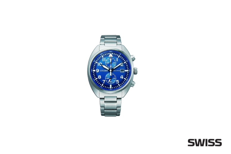 zegarek dla pilota citizen z niebieską tarczą 